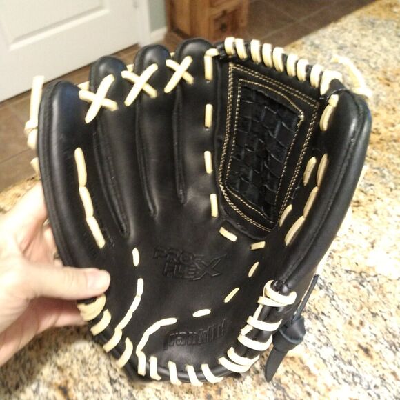 Franklin Pro Flex 4113L 12.5" Hybrid Series Baseball Glove Black Left Handed - Picture 1 of 12